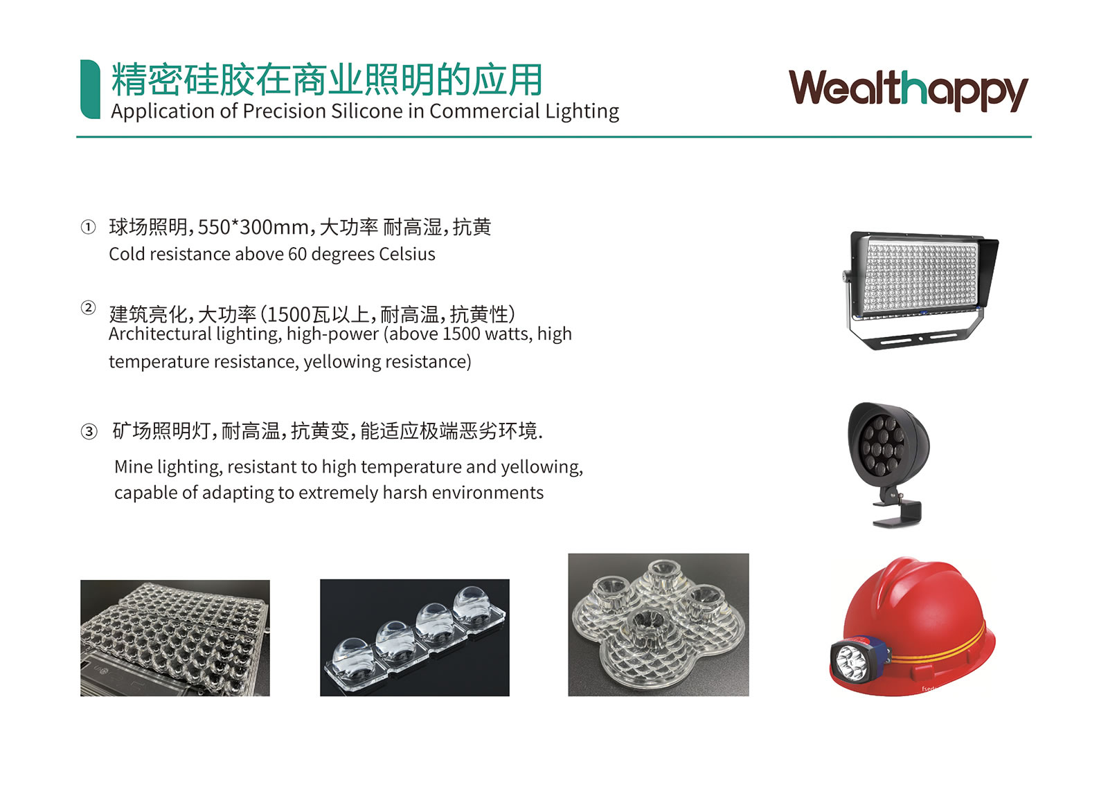 상업용 조명에의 정밀 실리콘 응용