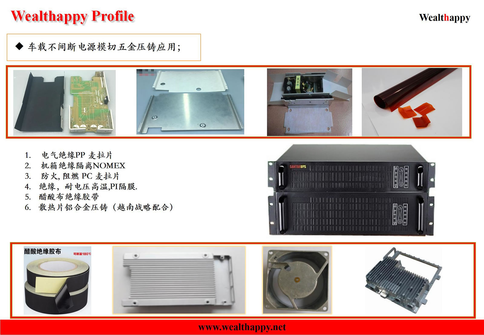차량 적재용 무중단 전원 다이캐스팅 금속 다이캐스팅 응용