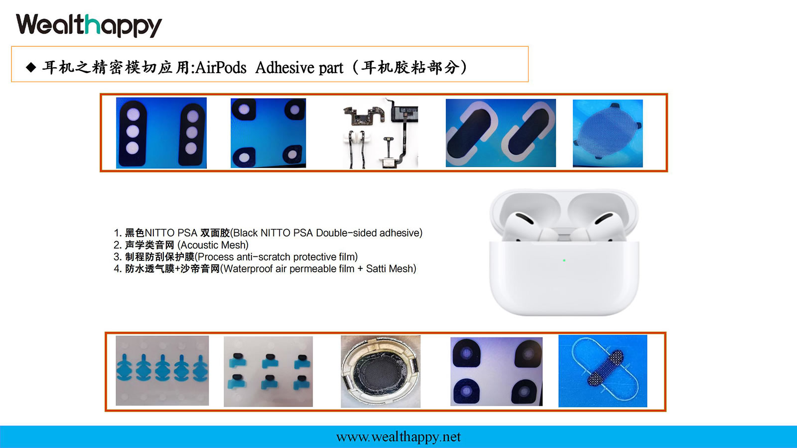 이어폰의 정밀 다이컷 응용 (이어폰 접착부분)
